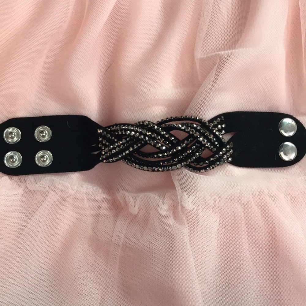 Black bracelet with shimmer